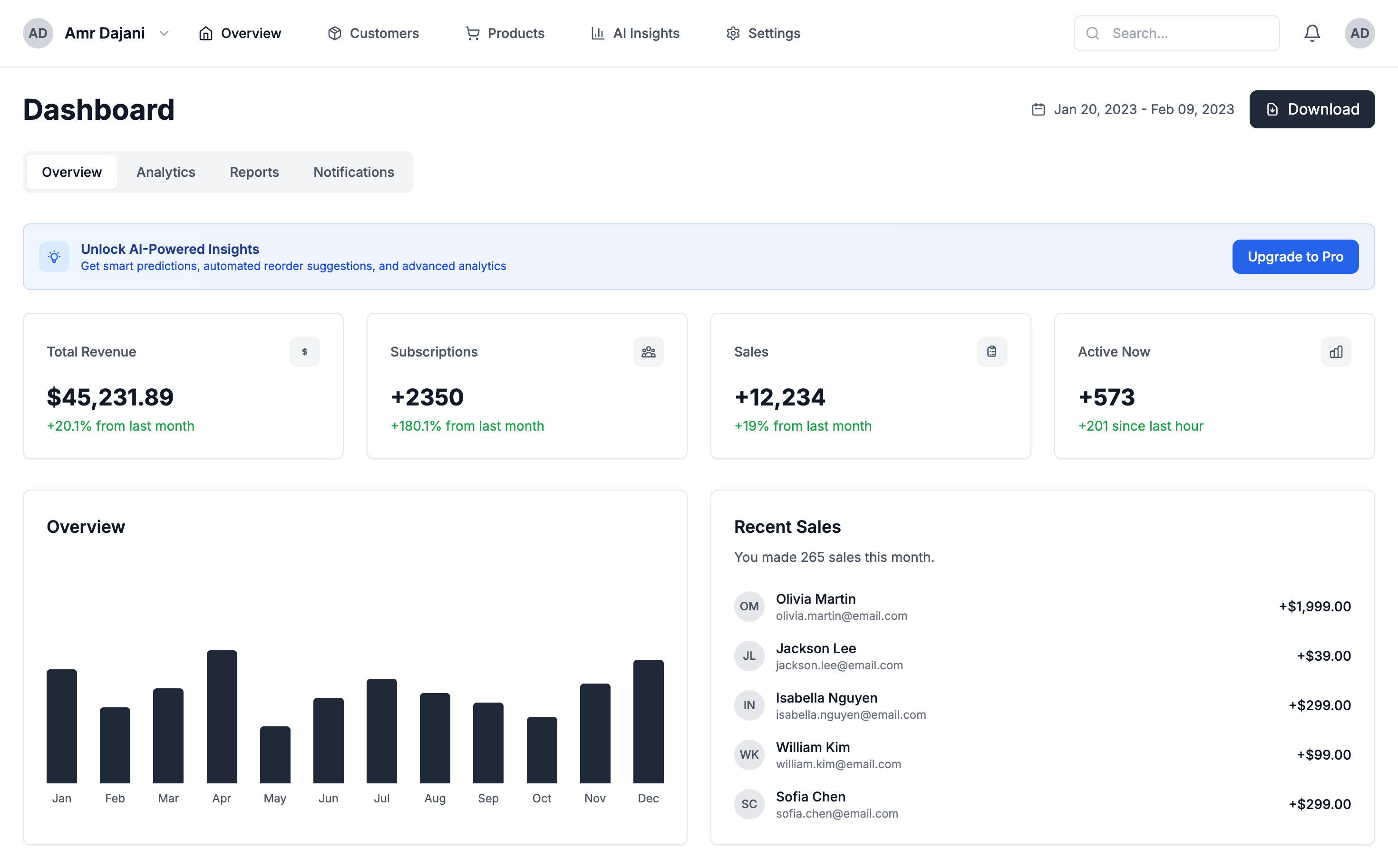 Storagex Dashboard Preview